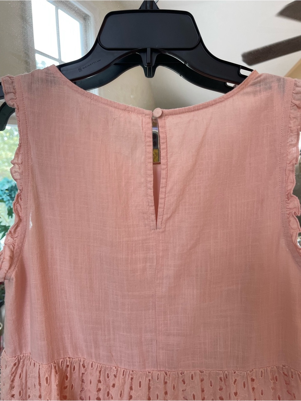 Women’s size M Loveriche Blush Pink Eyelet Tiered Sundress. - Picture 5 of 8